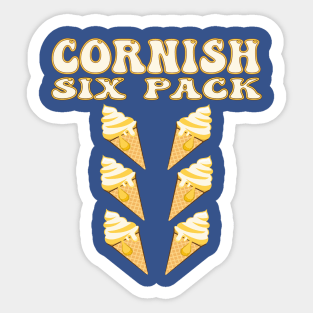 Cornish Ice Cream, Cornish Six Pack , Cornwall Fun Sticker